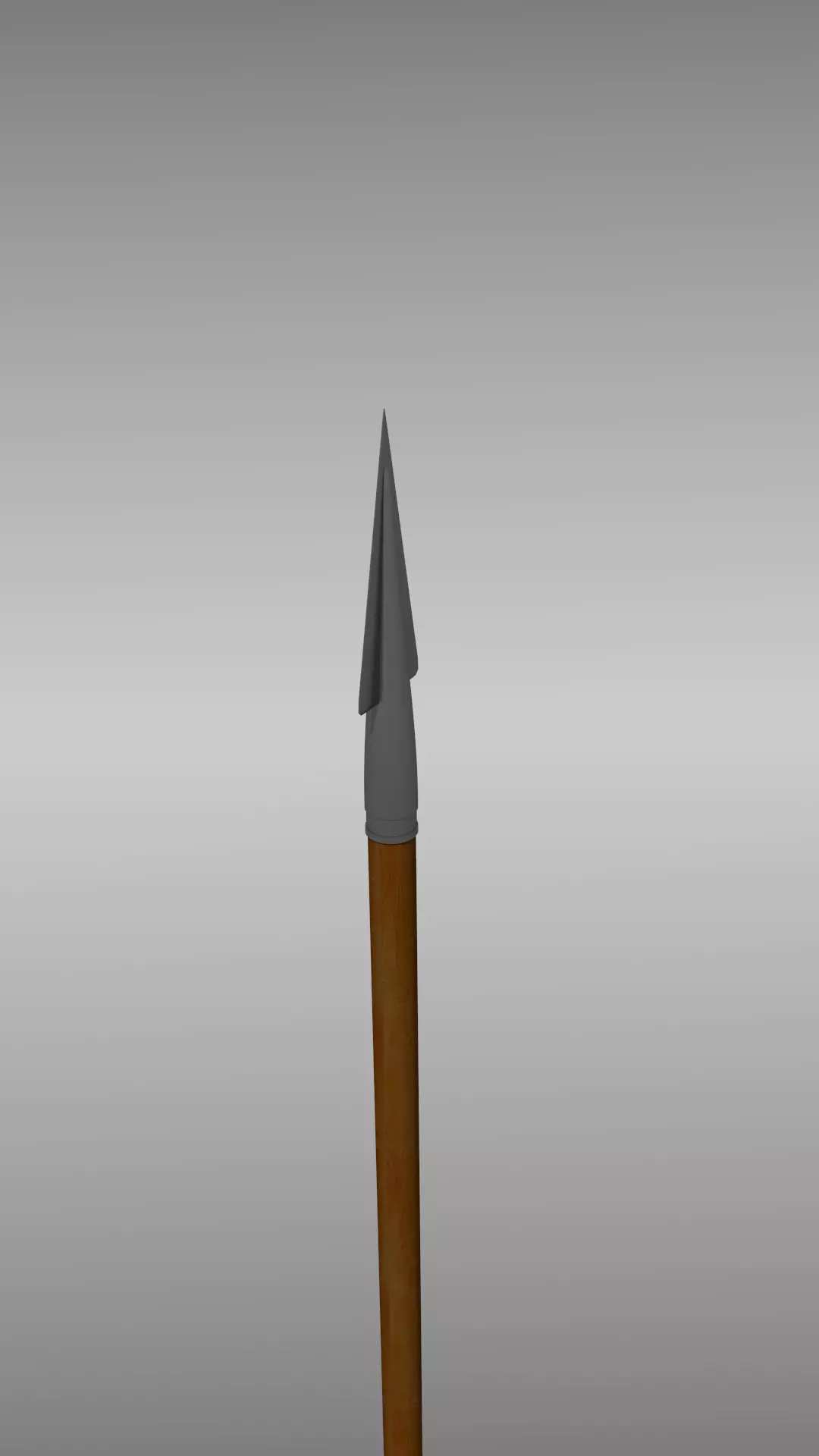 Spear wooden sword 3D model_0