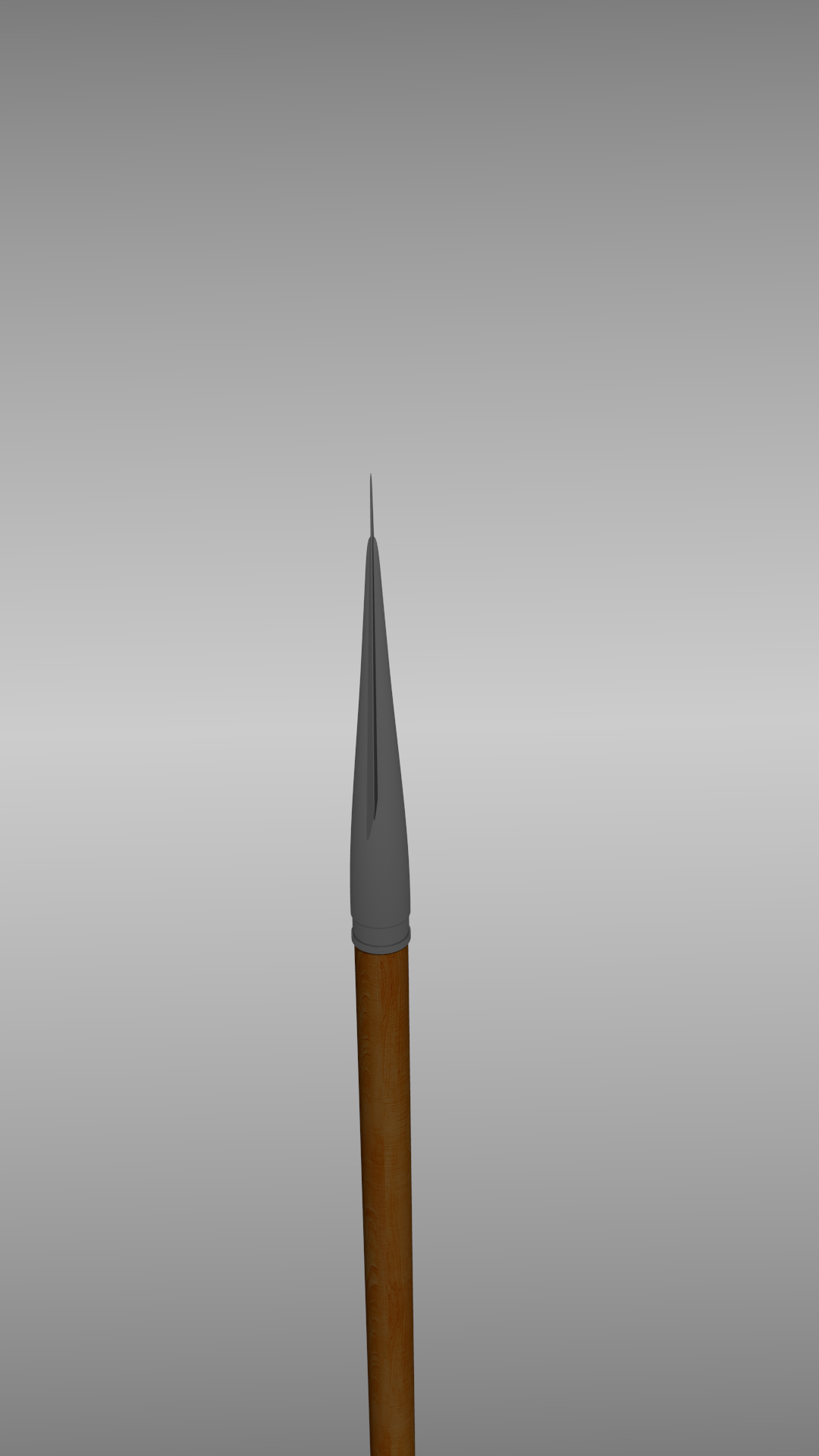 Spear wooden sword 3D model_2