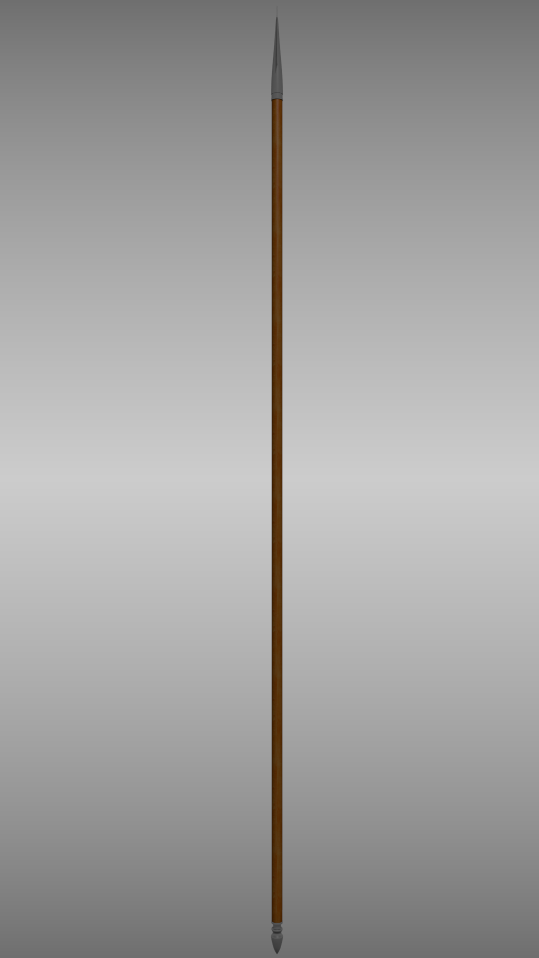Spear wooden sword 3D model_4