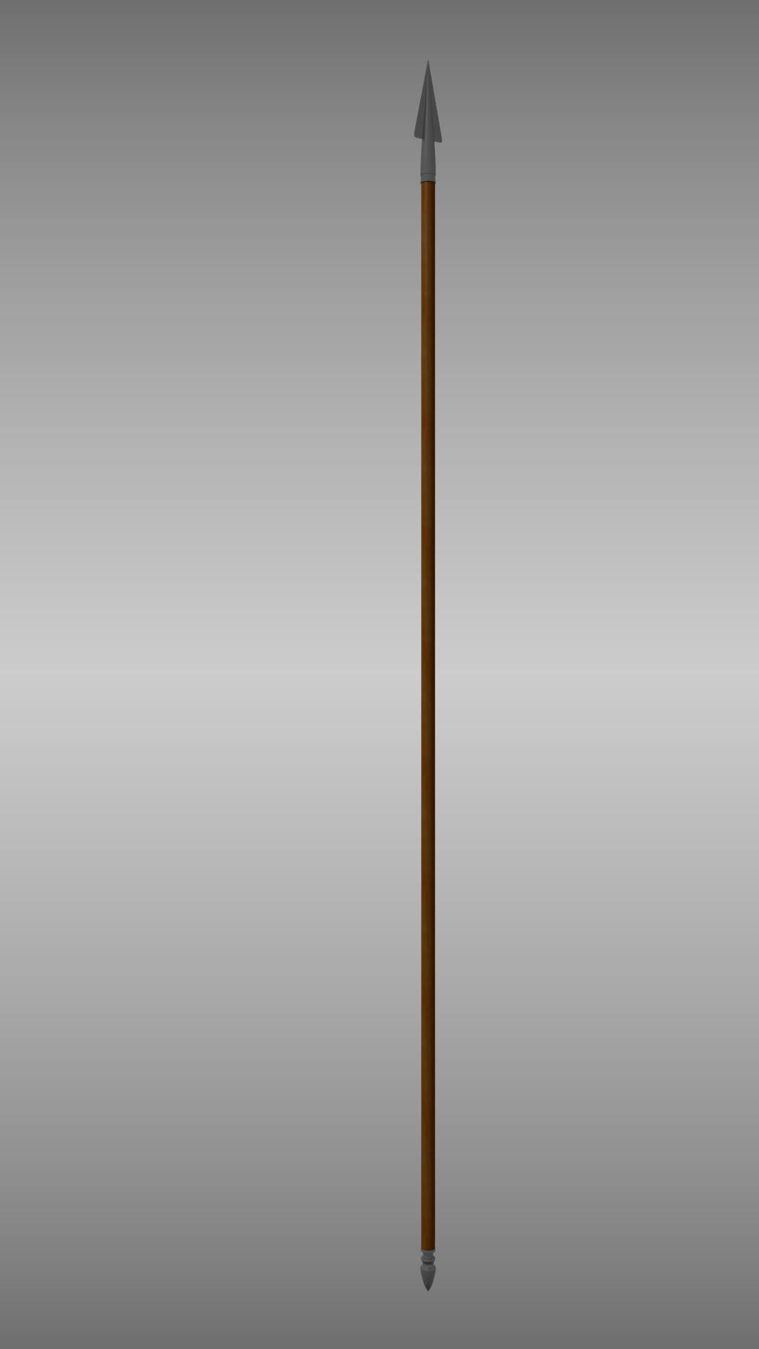Spear wooden sword 3D model_5