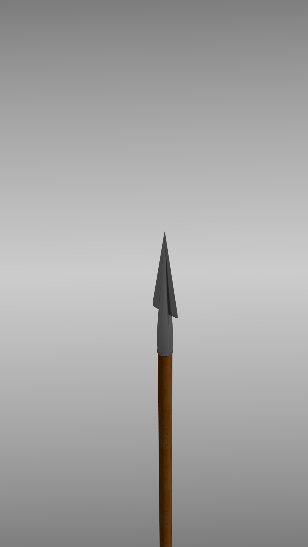 Spear wooden sword 3D model_1
