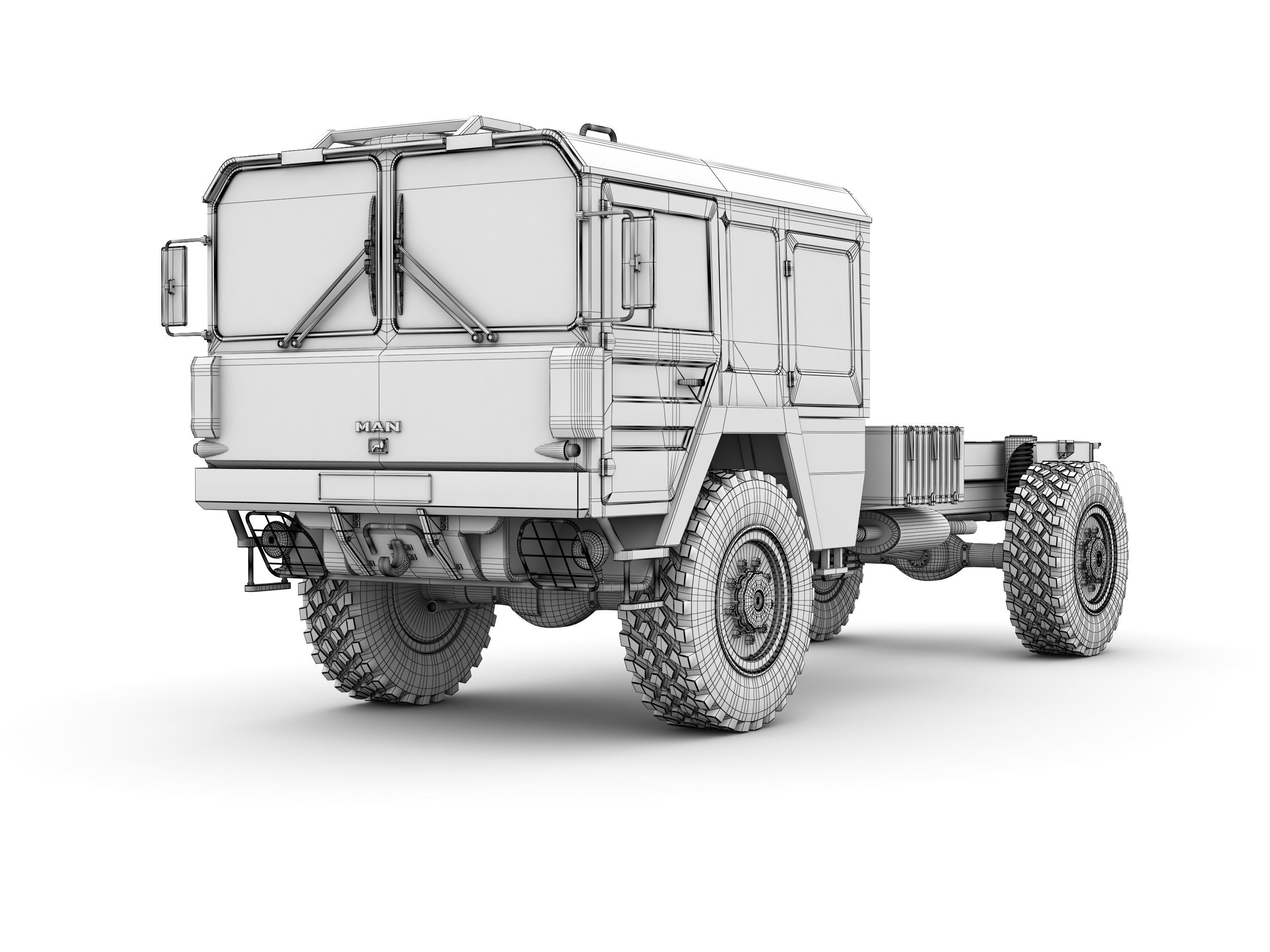 Man Kat1 3D Model - 4x4 and 8x8 Trucks 3D model_16