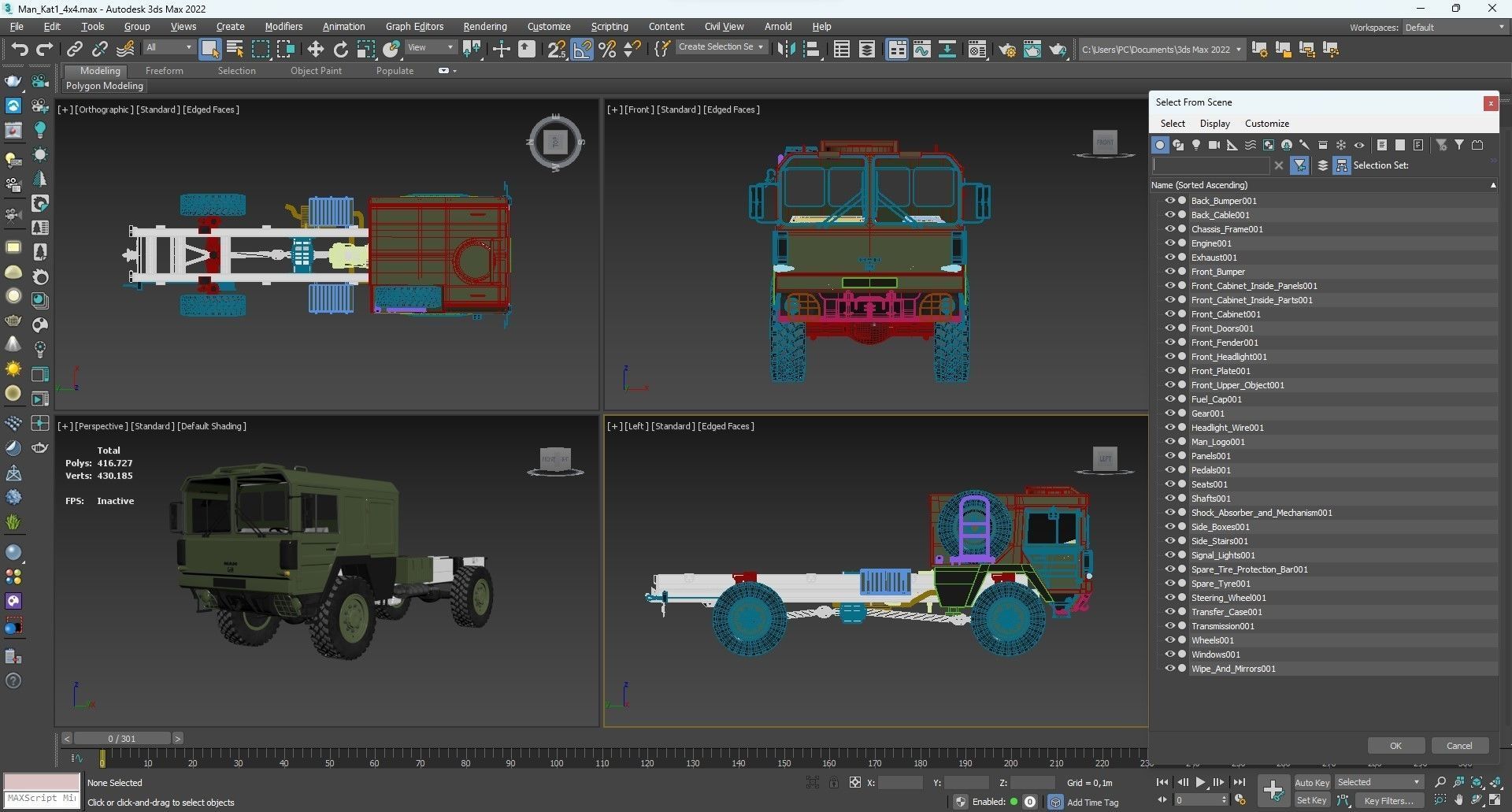 Man Kat1 3D Model - 4x4 and 8x8 Trucks 3D model_13