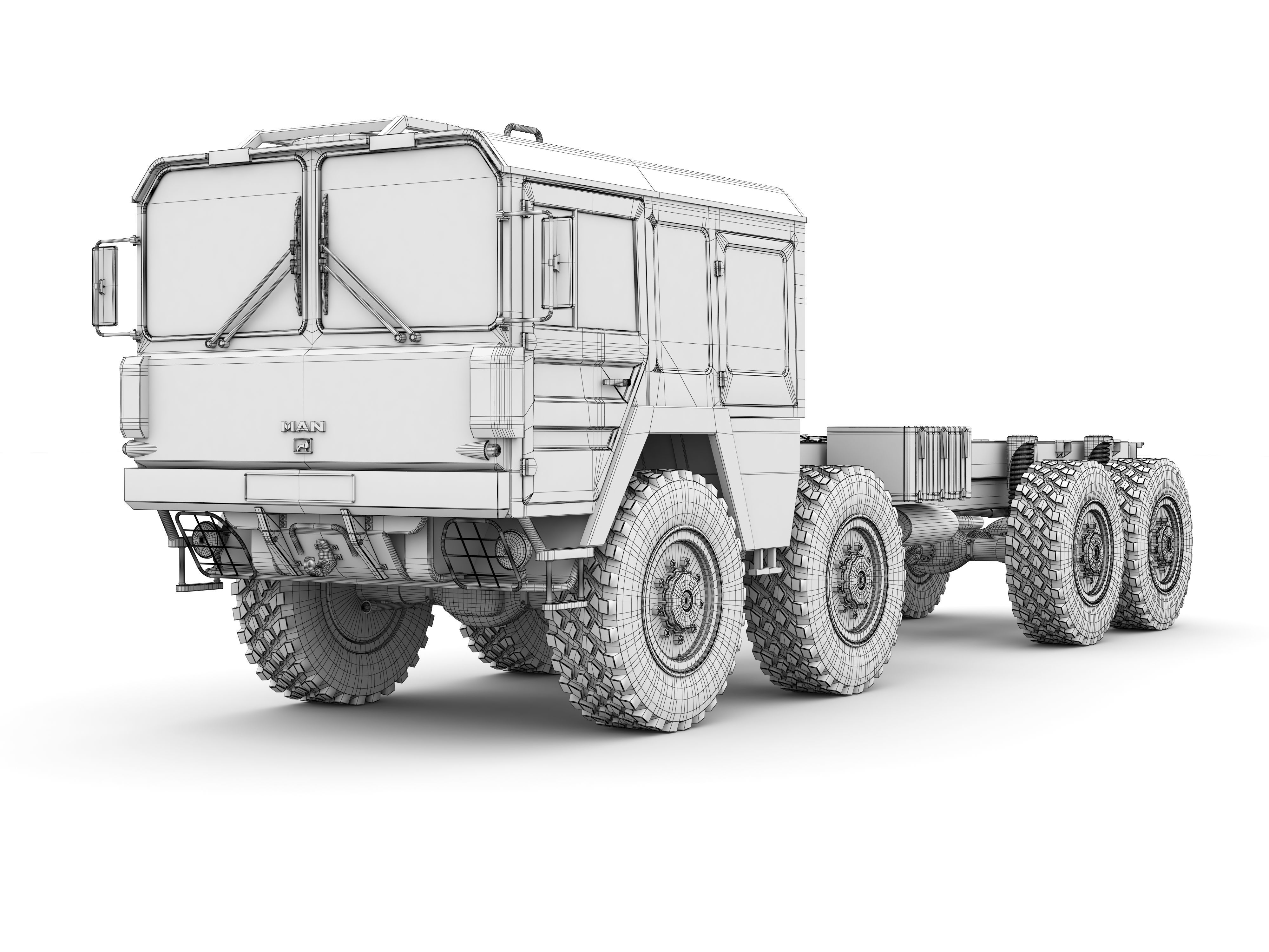 Man Kat1 3D Model - 4x4 and 8x8 Trucks 3D model_15