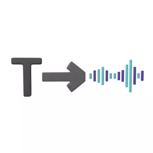 Text To Speech Icon v1 002 Low-poly 3D model