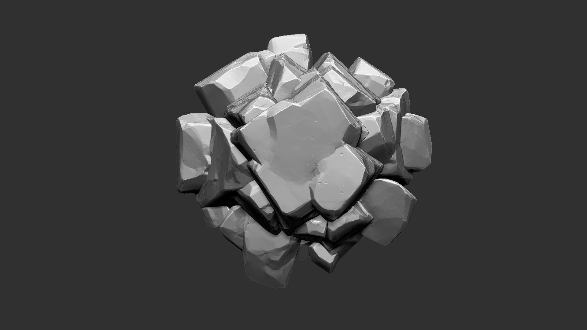 3D Mountain rock Zbrush sculpt 3D model_12