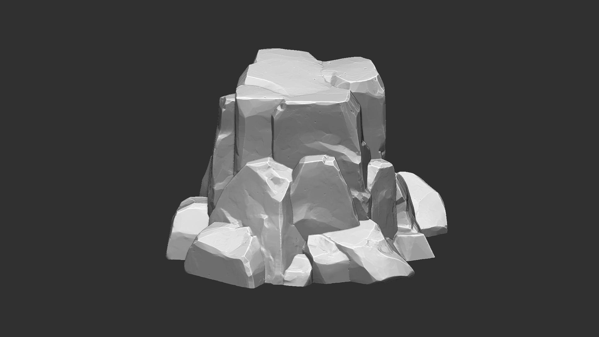 3D Mountain rock Zbrush sculpt 3D model_2