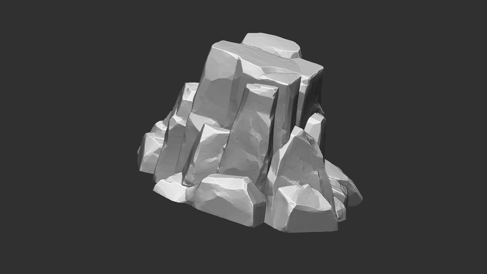 3D Mountain rock Zbrush sculpt 3D model_3