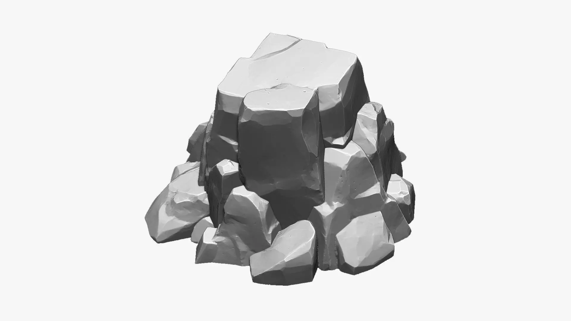 3D Mountain rock Zbrush sculpt 3D model_0