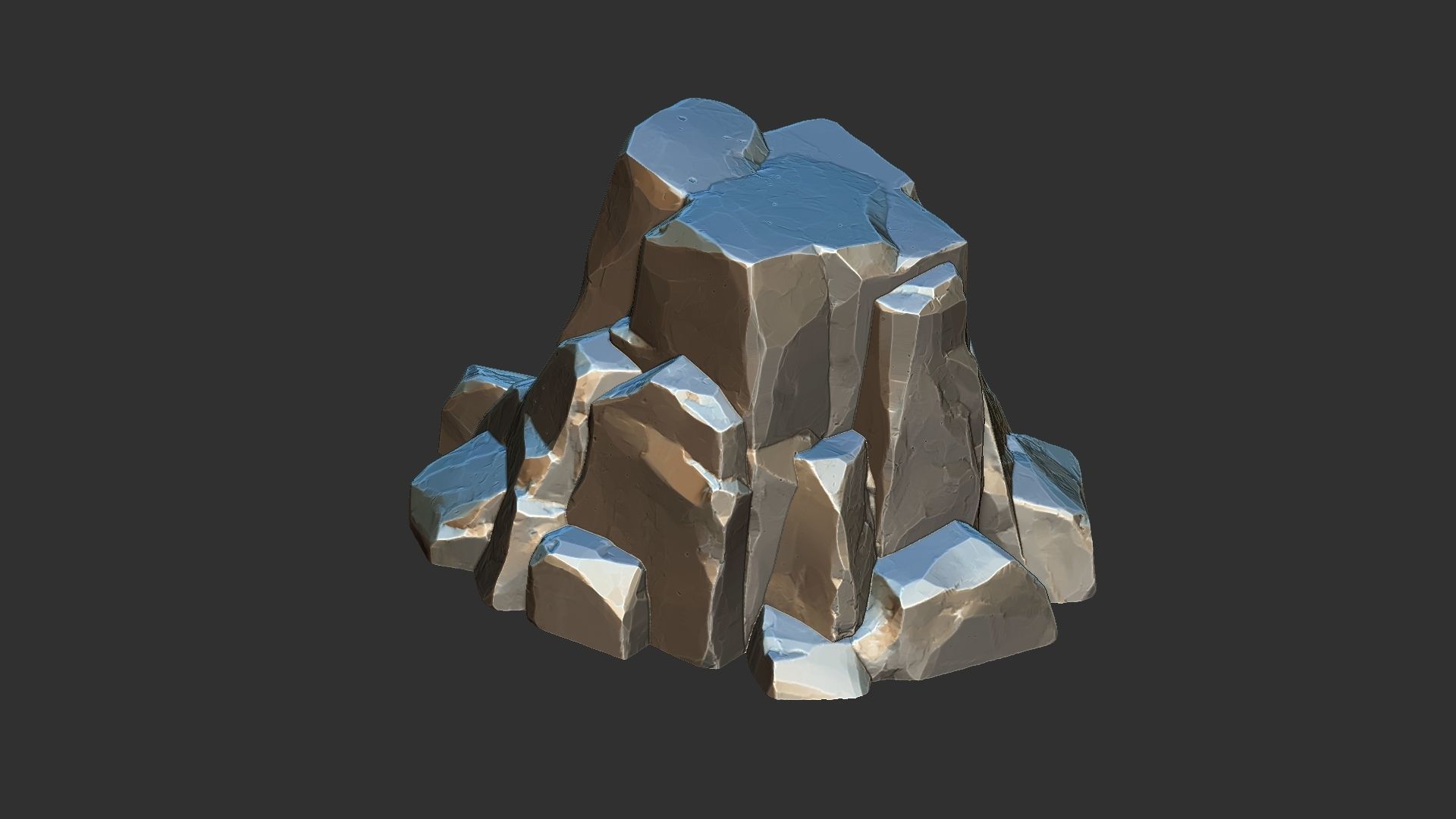 3D Mountain rock Zbrush sculpt 3D model_20