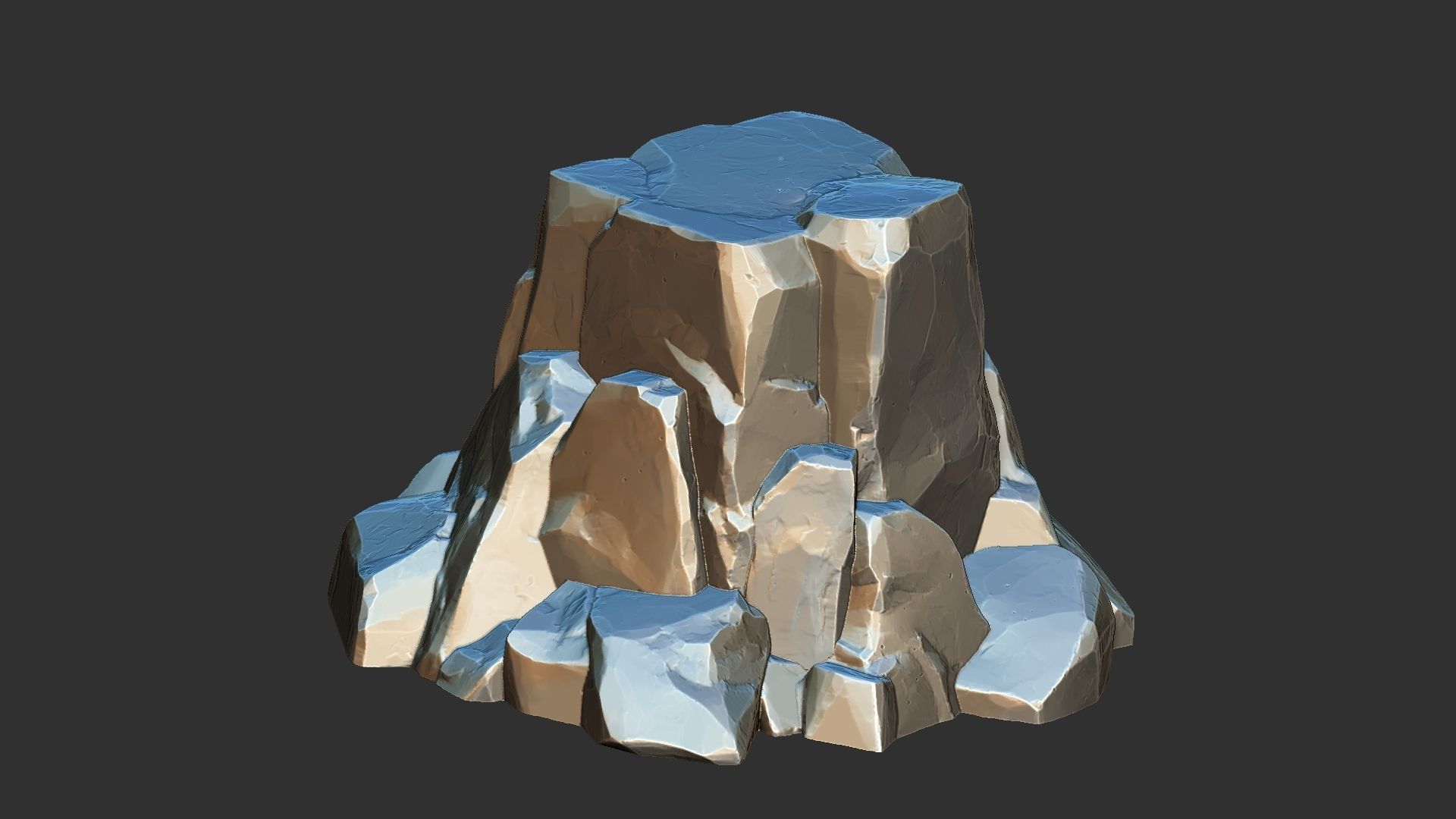 3D Mountain rock Zbrush sculpt 3D model_23