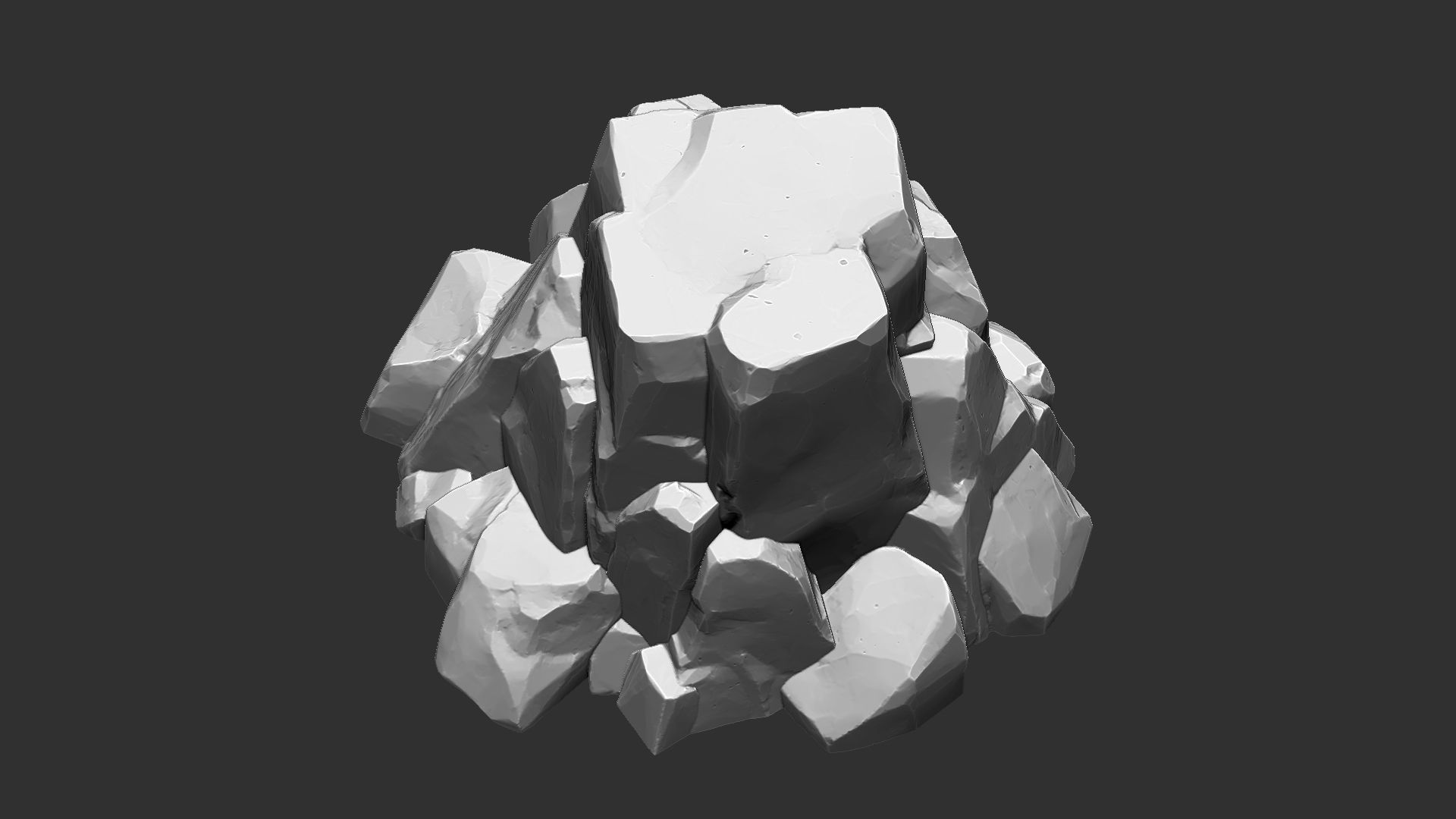 3D Mountain rock Zbrush sculpt 3D model_17