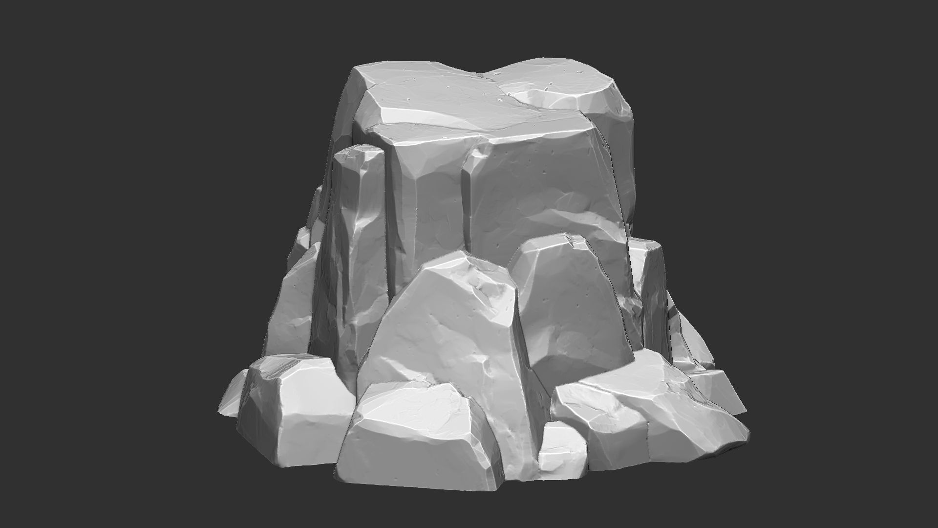 3D Mountain rock Zbrush sculpt 3D model_7