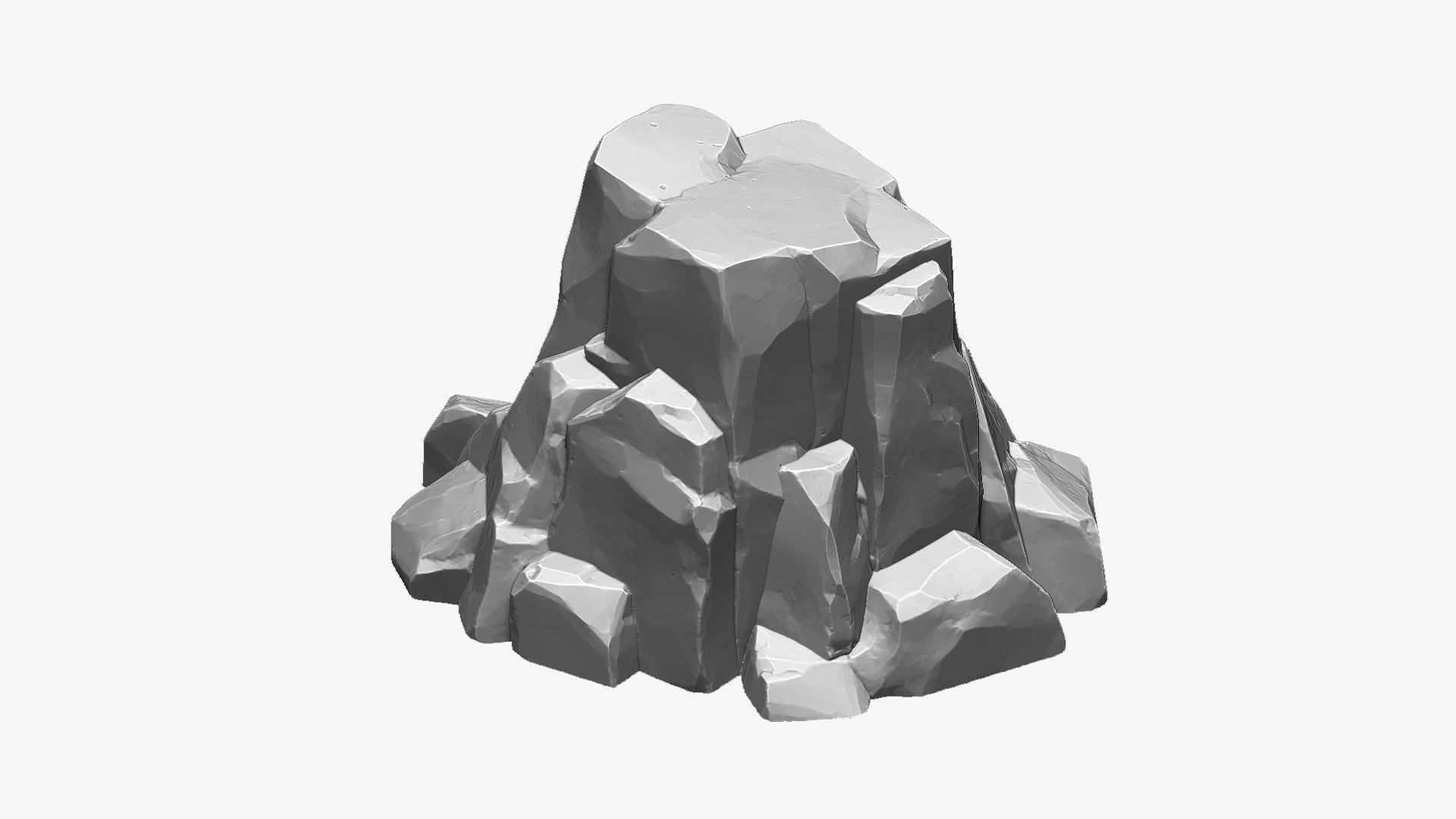 3D Mountain rock Zbrush sculpt 3D model_4