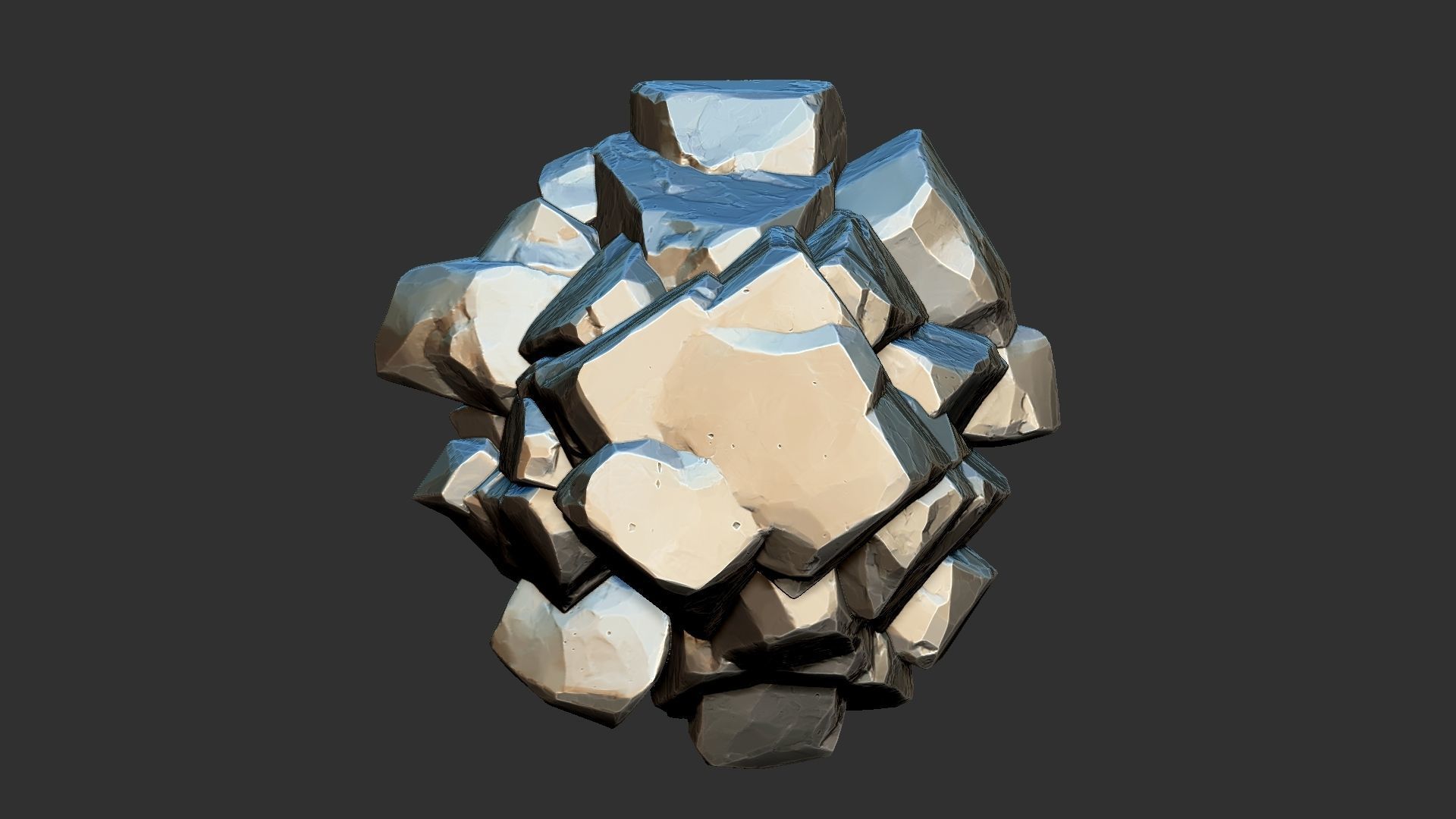 3D Mountain rock Zbrush sculpt 3D model_22