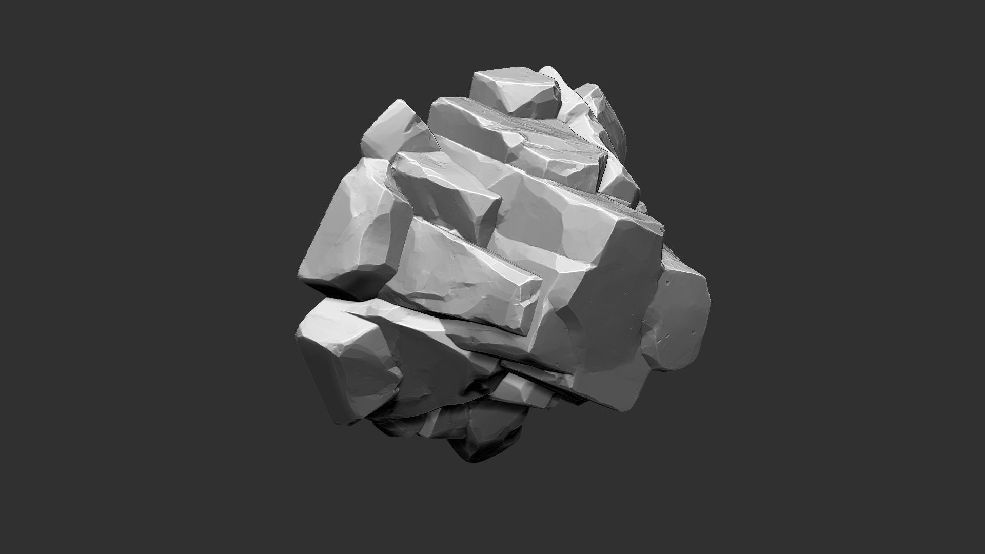 3D Mountain rock Zbrush sculpt 3D model_11