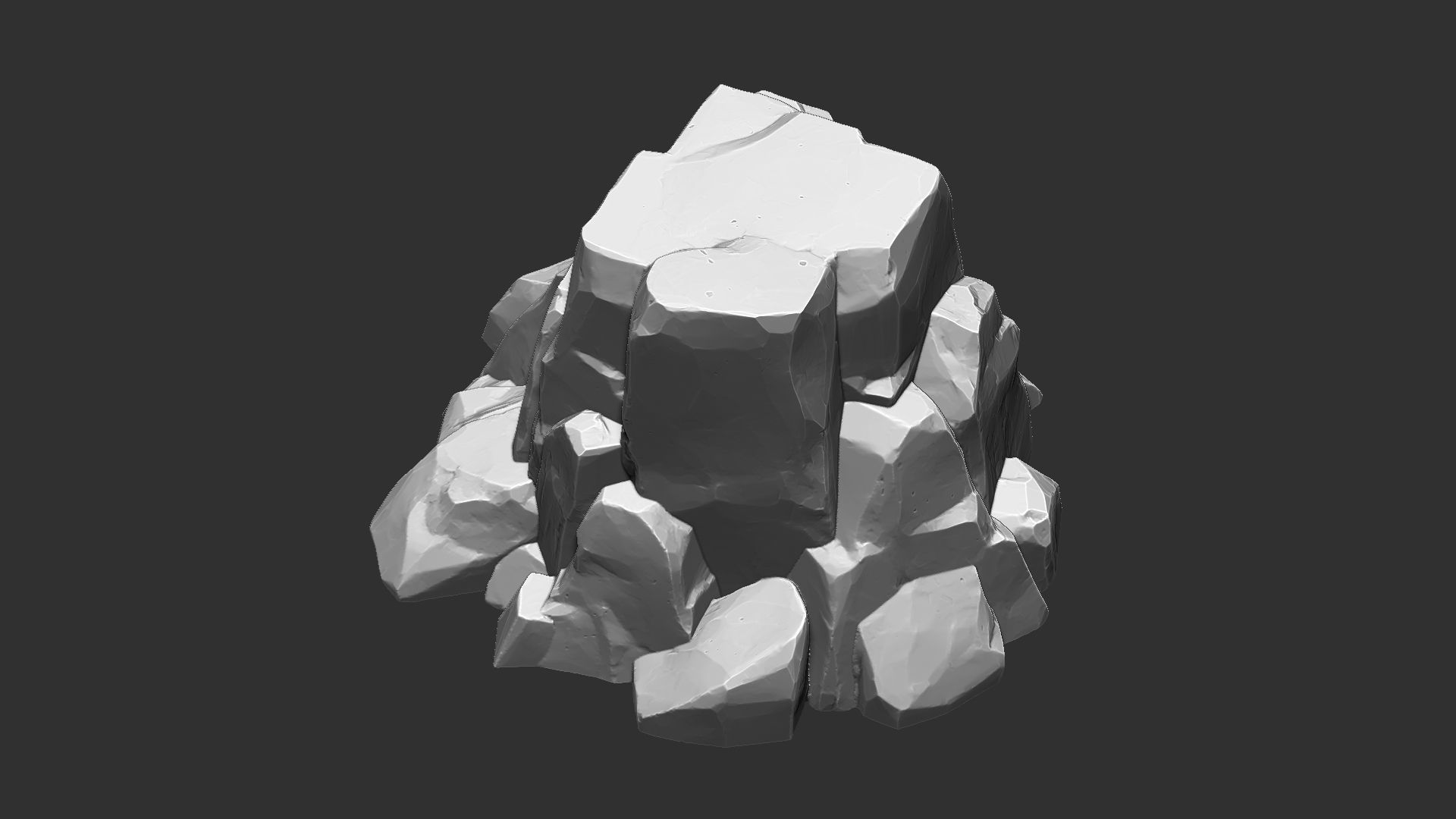 3D Mountain rock Zbrush sculpt 3D model_5