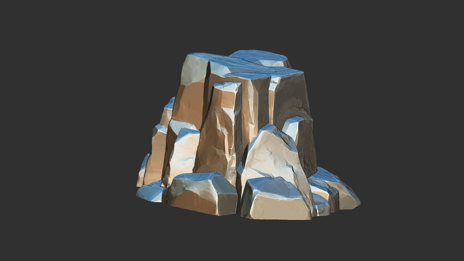3D Mountain rock Zbrush sculpt 3D model_19