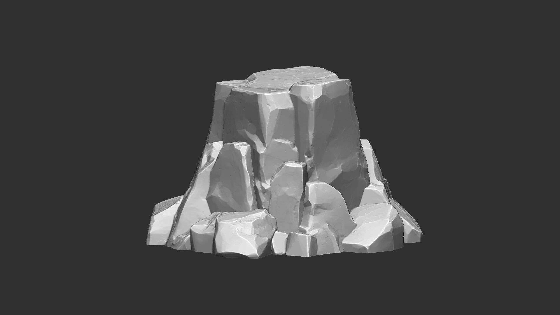 3D Mountain rock Zbrush sculpt 3D model_6