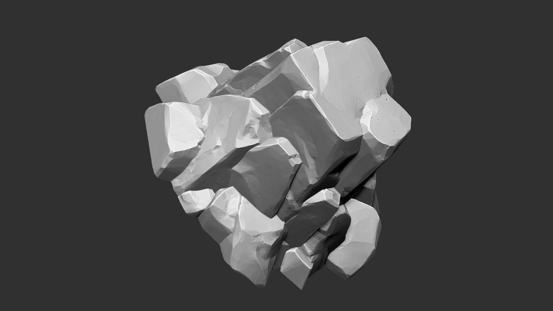 3D Mountain rock Zbrush sculpt 3D model_16