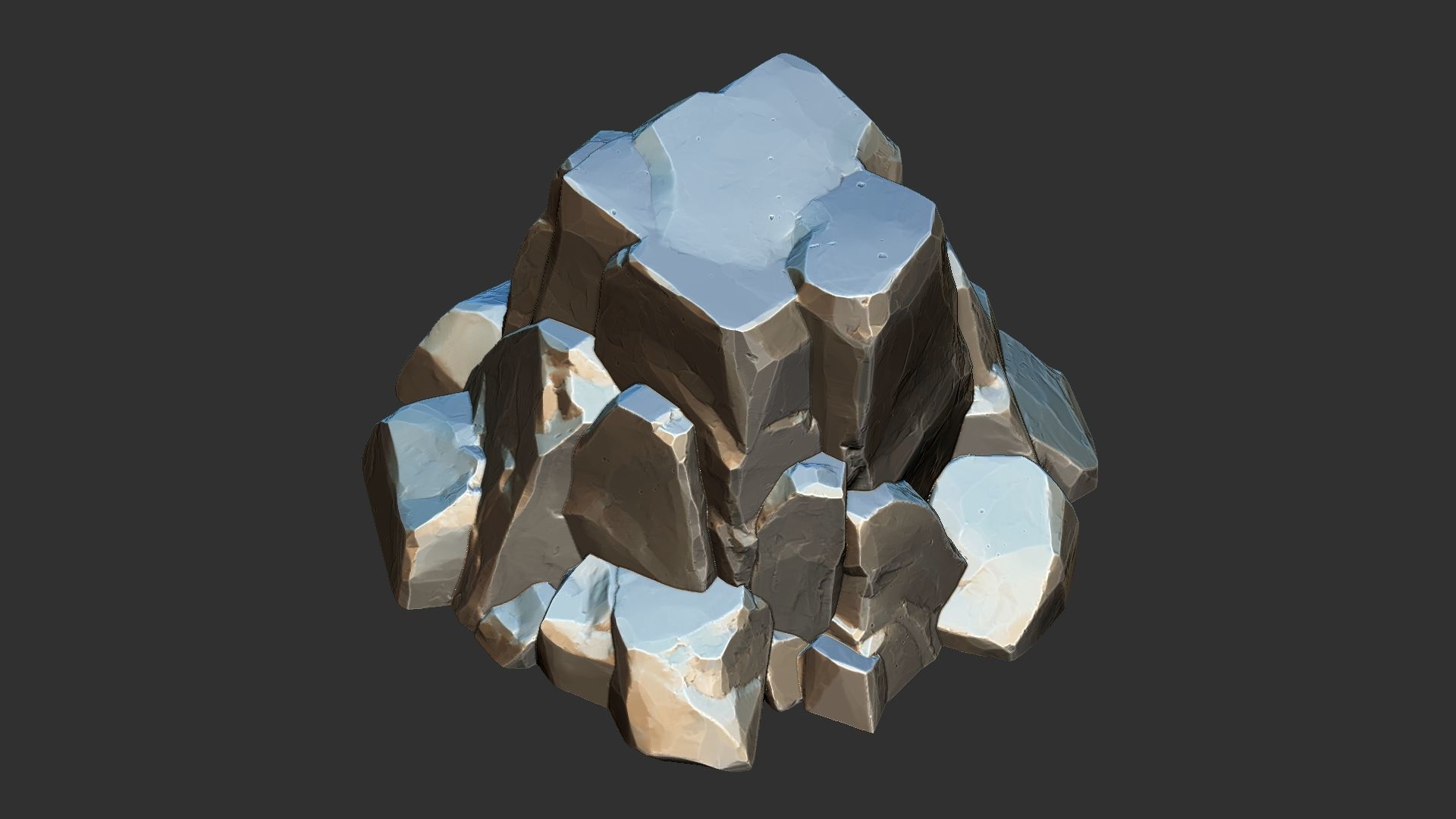 3D Mountain rock Zbrush sculpt 3D model_18