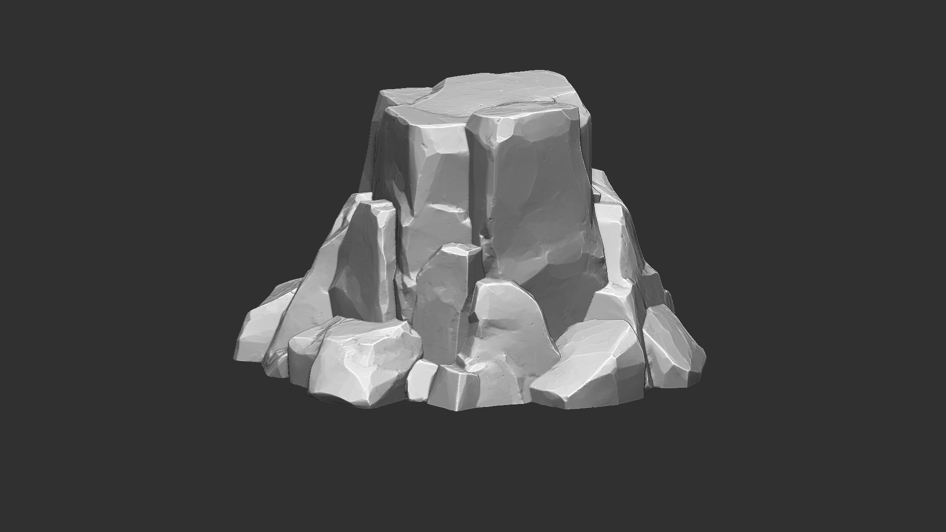 3D Mountain rock Zbrush sculpt 3D model_1