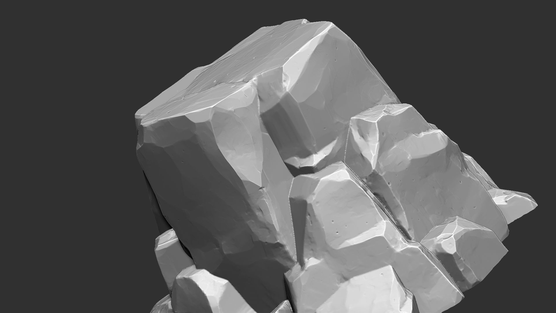 3D Mountain rock Zbrush sculpt 3D model_14