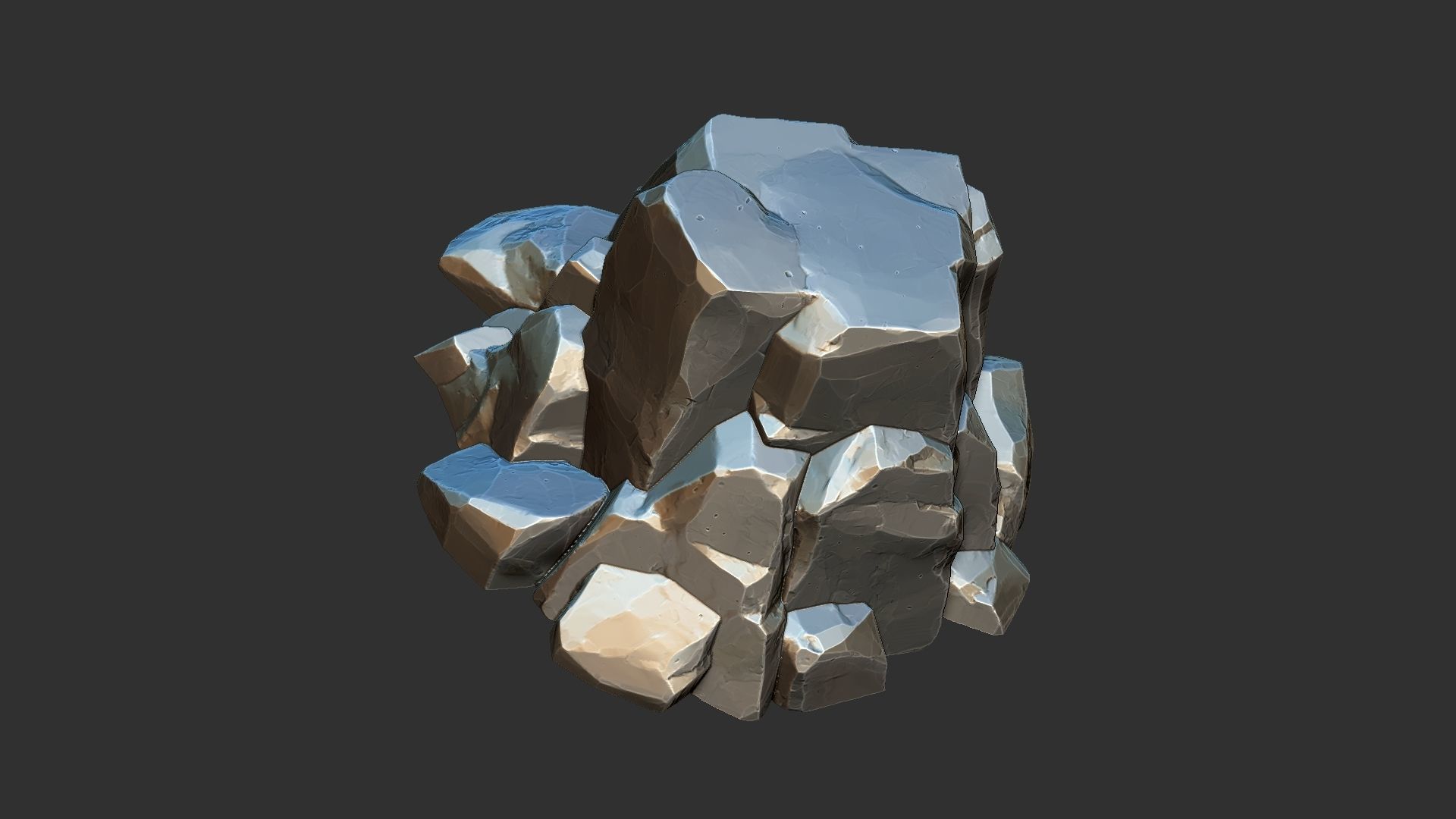 3D Mountain rock Zbrush sculpt 3D model_21