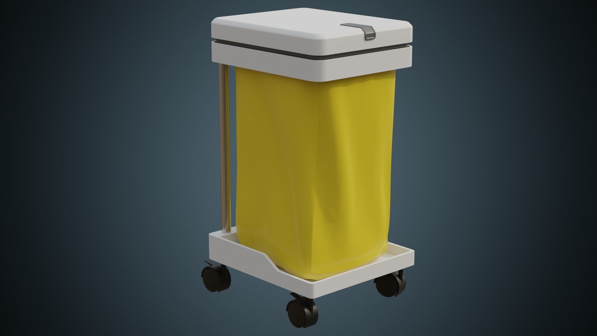 Waste Bin 1 Basic Low-poly 3D model_1