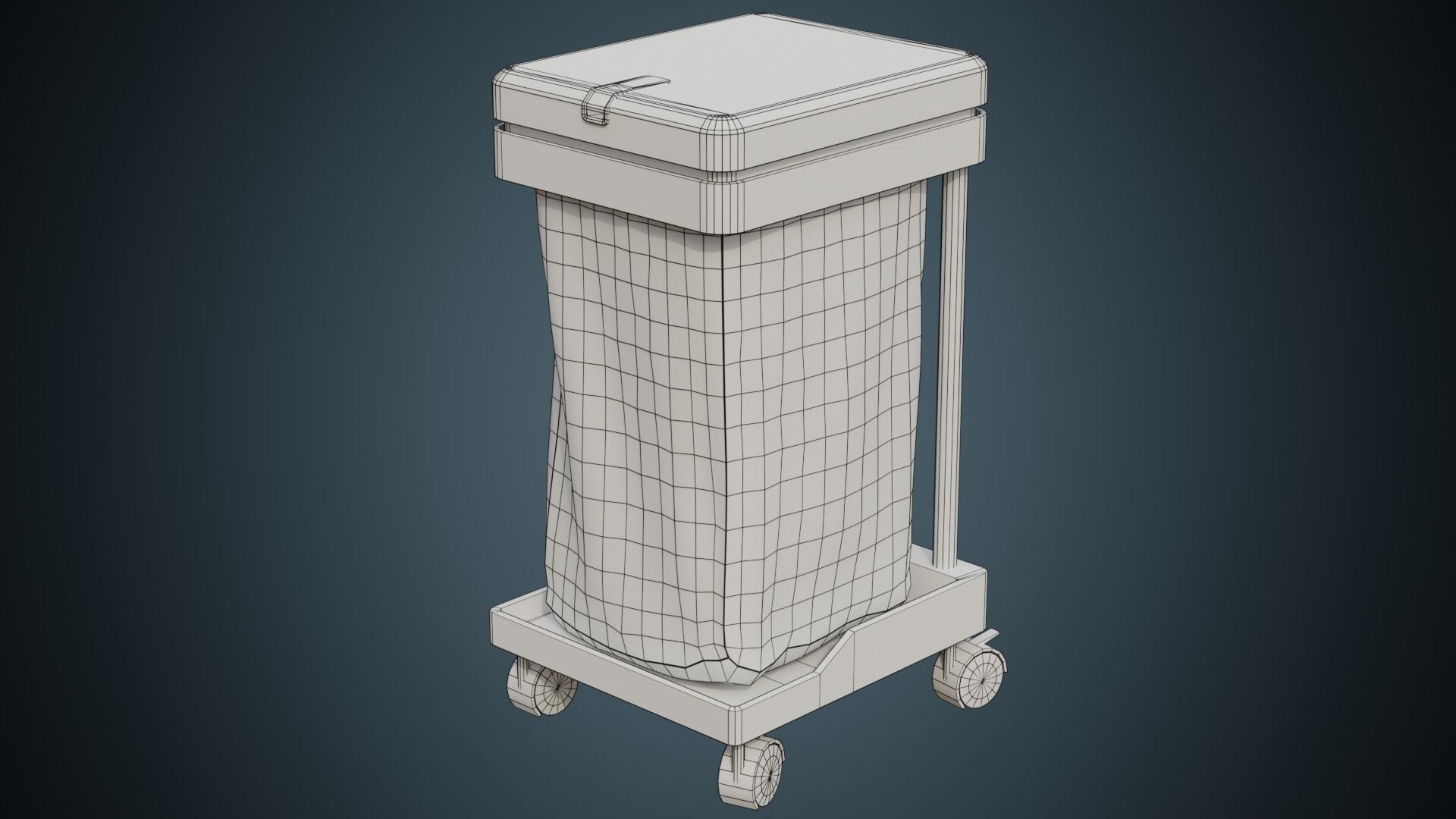 Waste Bin 1 Basic Low-poly 3D model_5