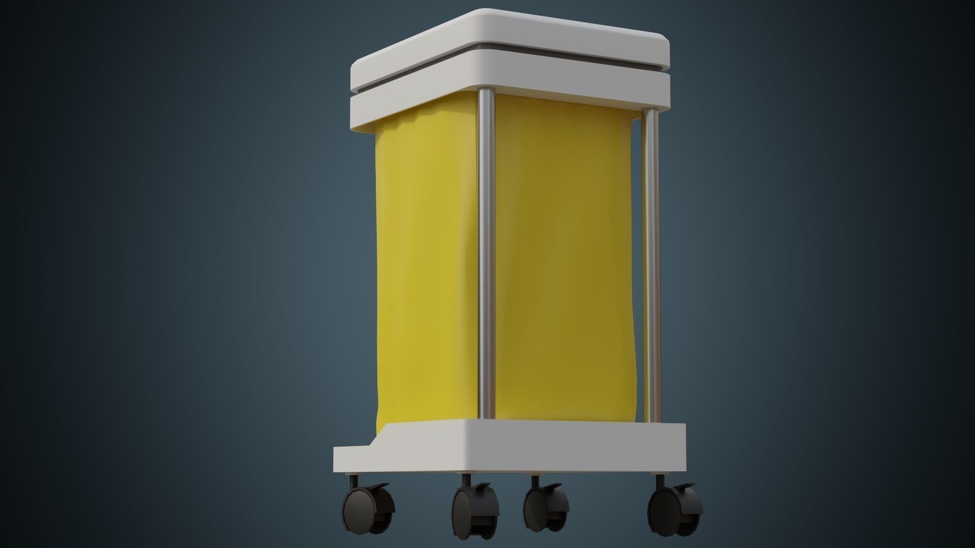Waste Bin 1 Basic Low-poly 3D model_3