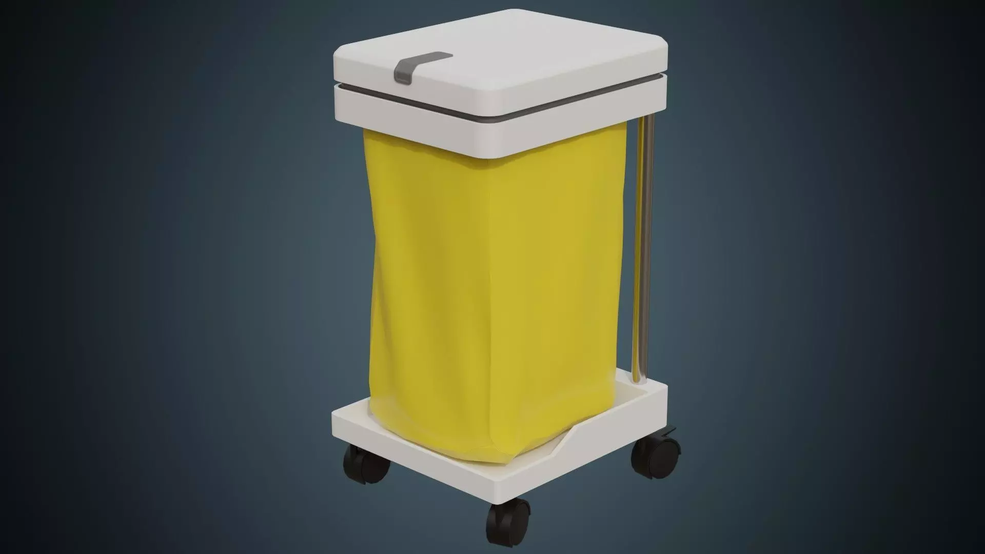 Waste Bin 1 Basic Low-poly 3D model_0