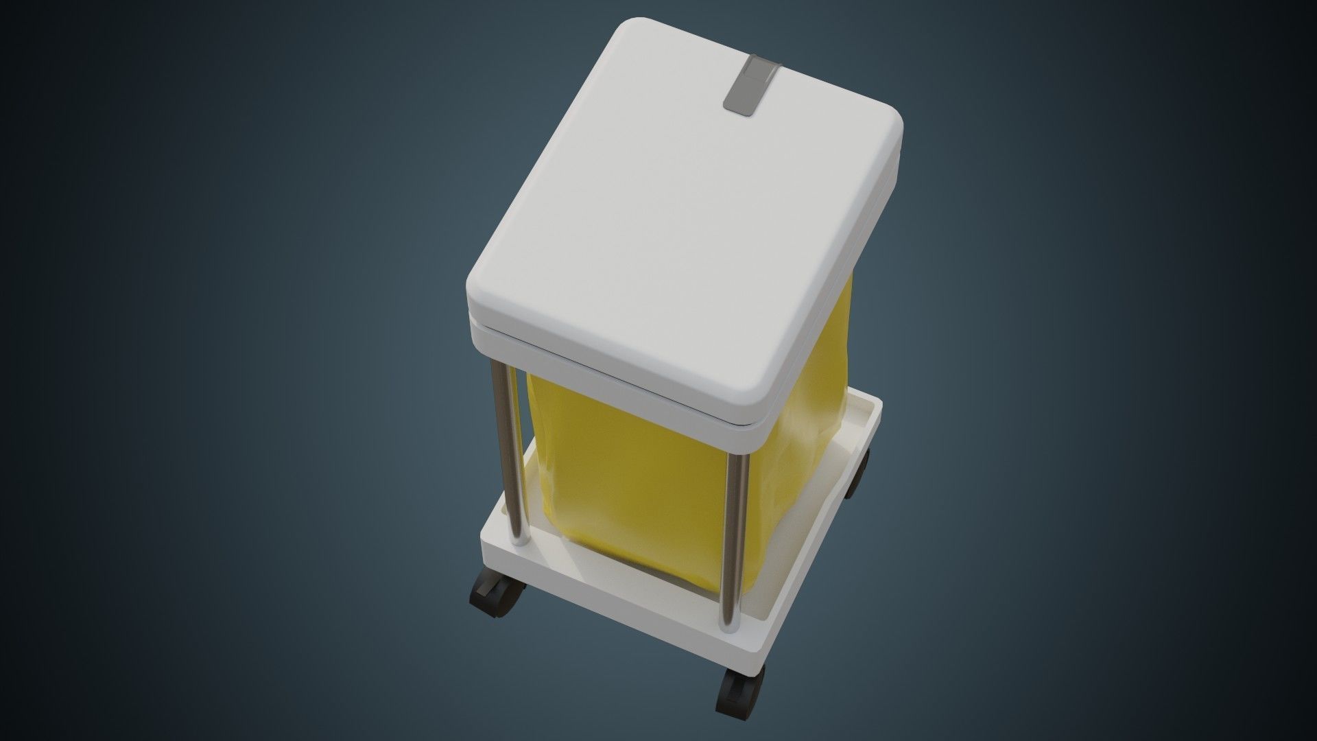 Waste Bin 1 Basic Low-poly 3D model_2