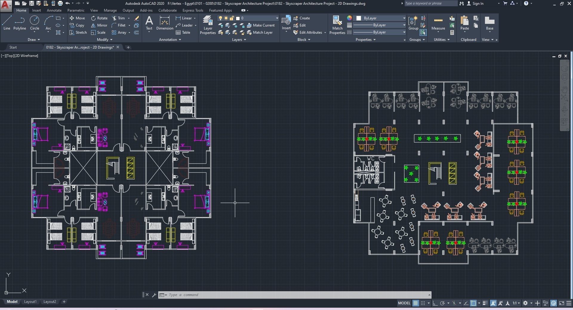 0184 - Skyscraper Architecture 3D Project - 2D Drawings 3D model_37