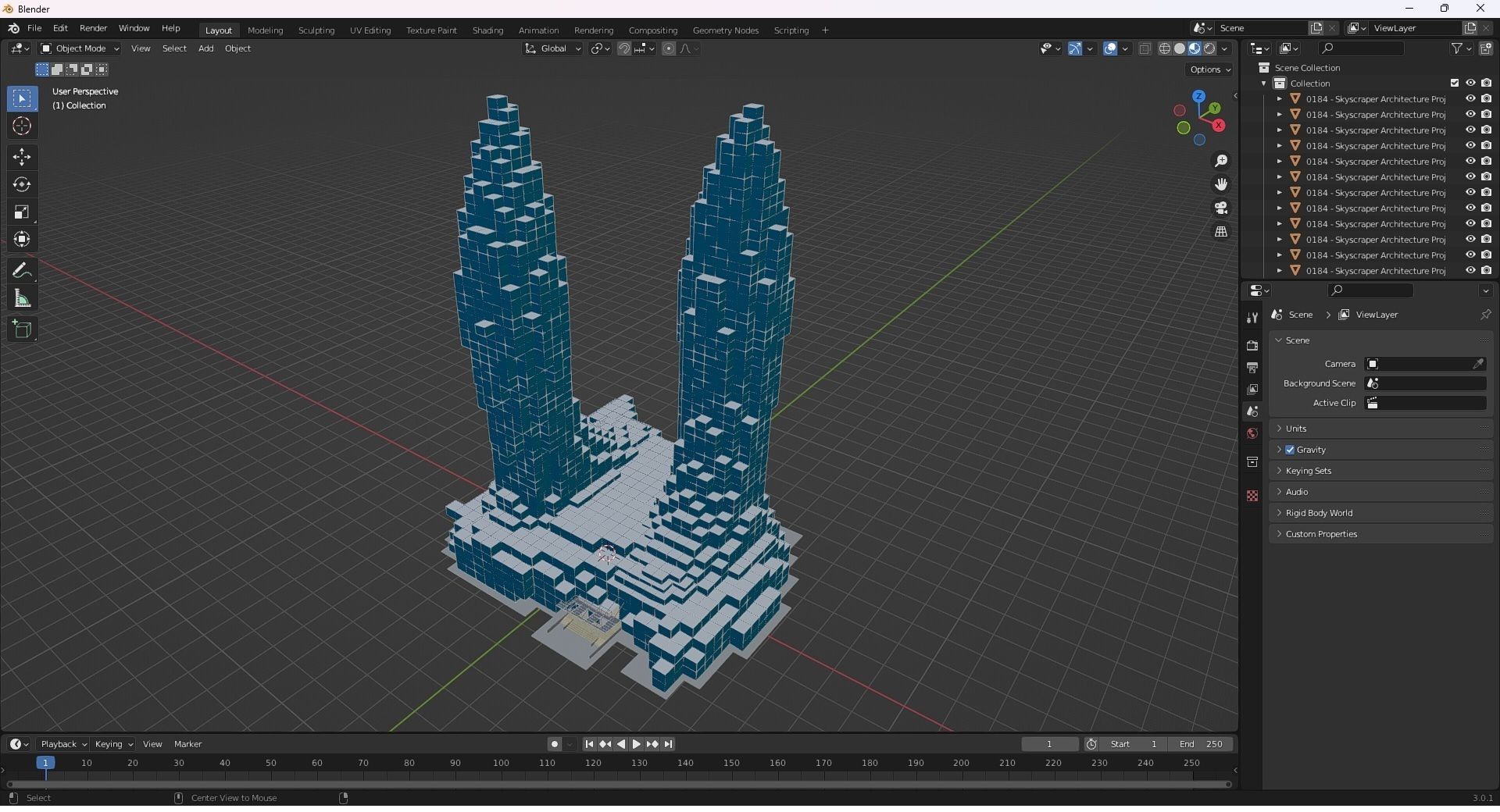 0184 - Skyscraper Architecture 3D Project - 2D Drawings 3D model_35