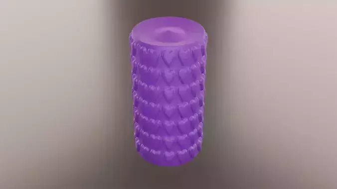 Downloadable 3D Print STL Files for Candle Making Polygon Hearts 3D print model