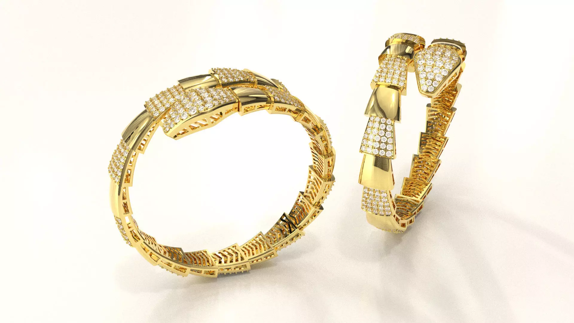 Bracelet Snake 3D print model_0