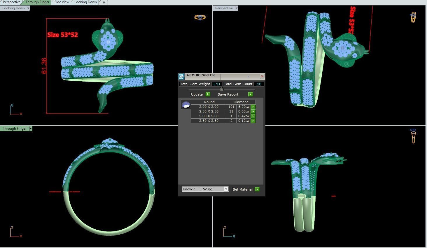 Bracelet Snake 3D print model_2