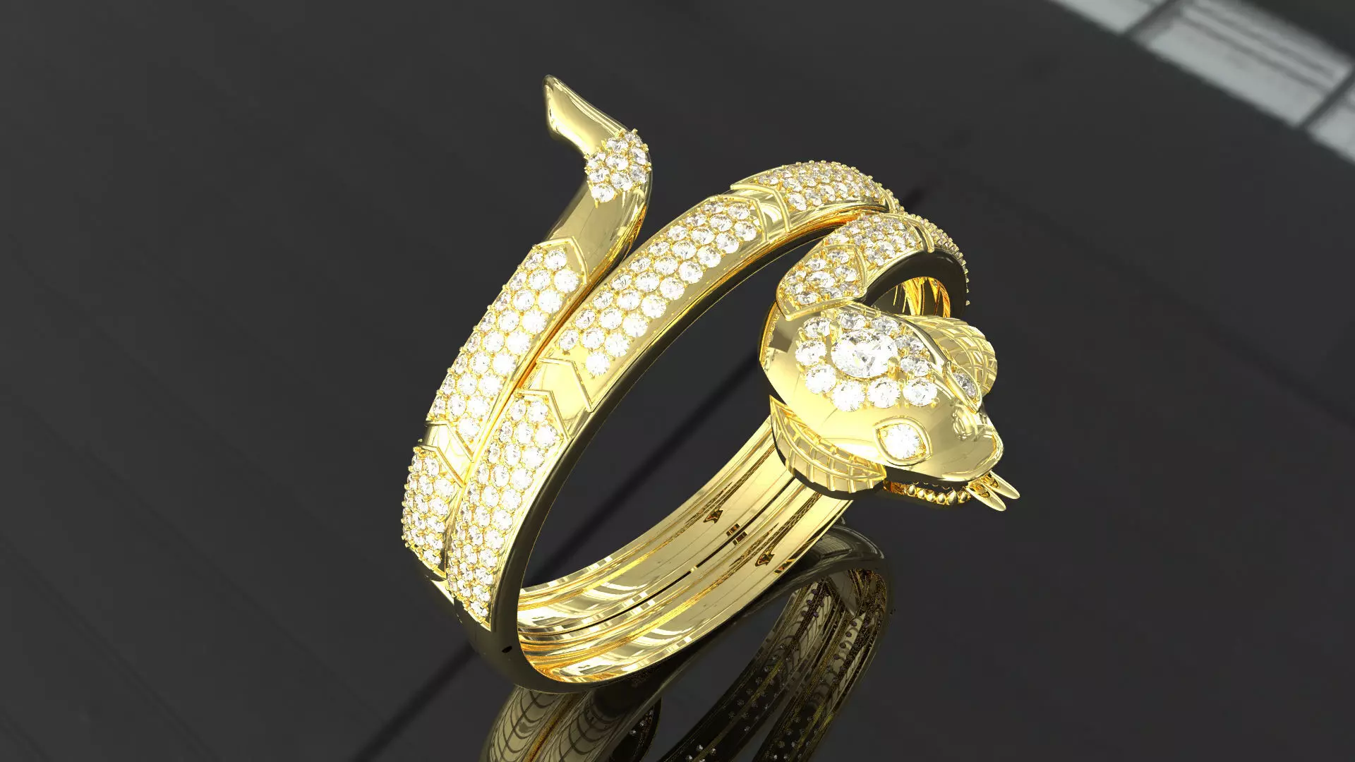 Bracelet Snake 3D print model_0