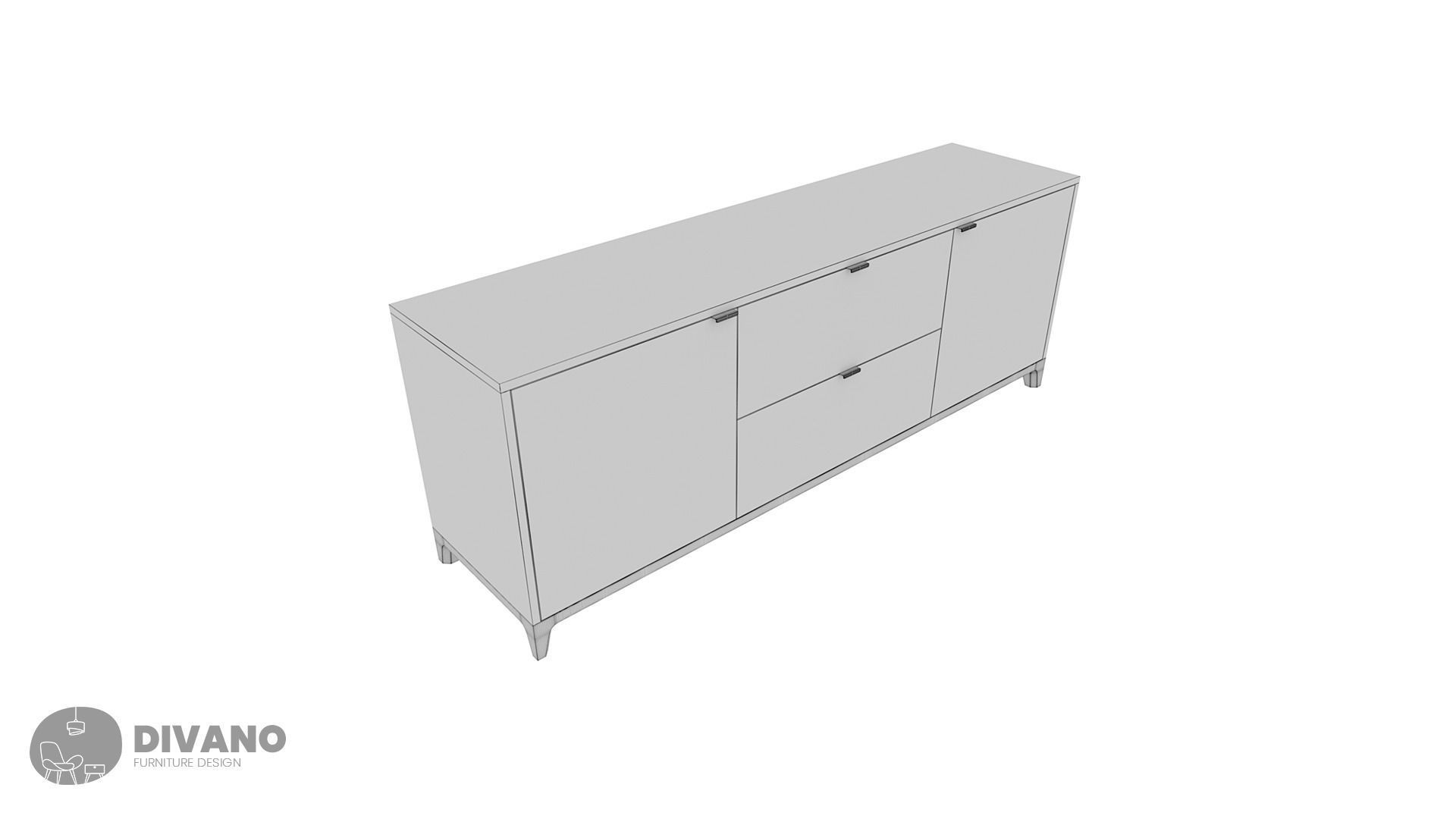 OM TV Stand CASE 091 3D model_1