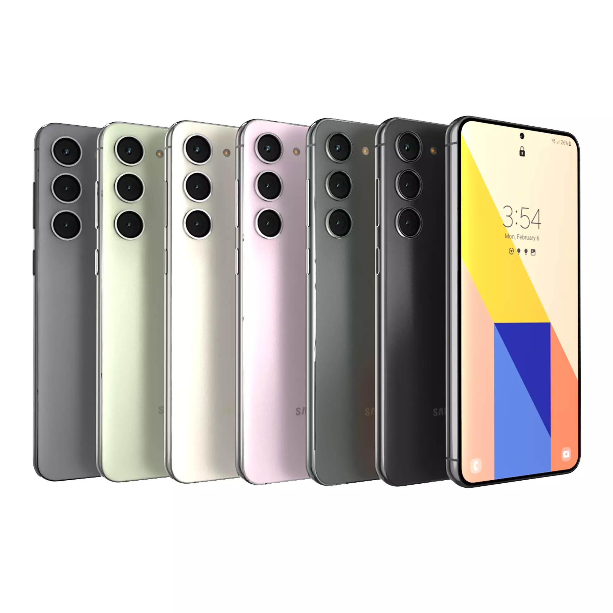 Samsung Galaxy S23 Plus Full Colors 3D model_0