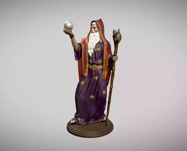 Merlin wizard statue for 3D printing 3D print model