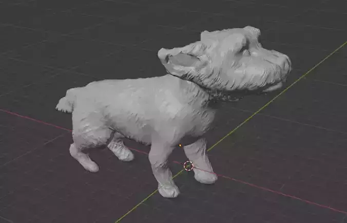 3D printable dog yorkie 3D print model
