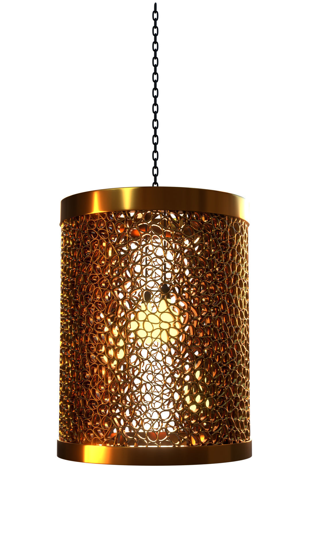 Chandelier Copper Mesh 3D model_5
