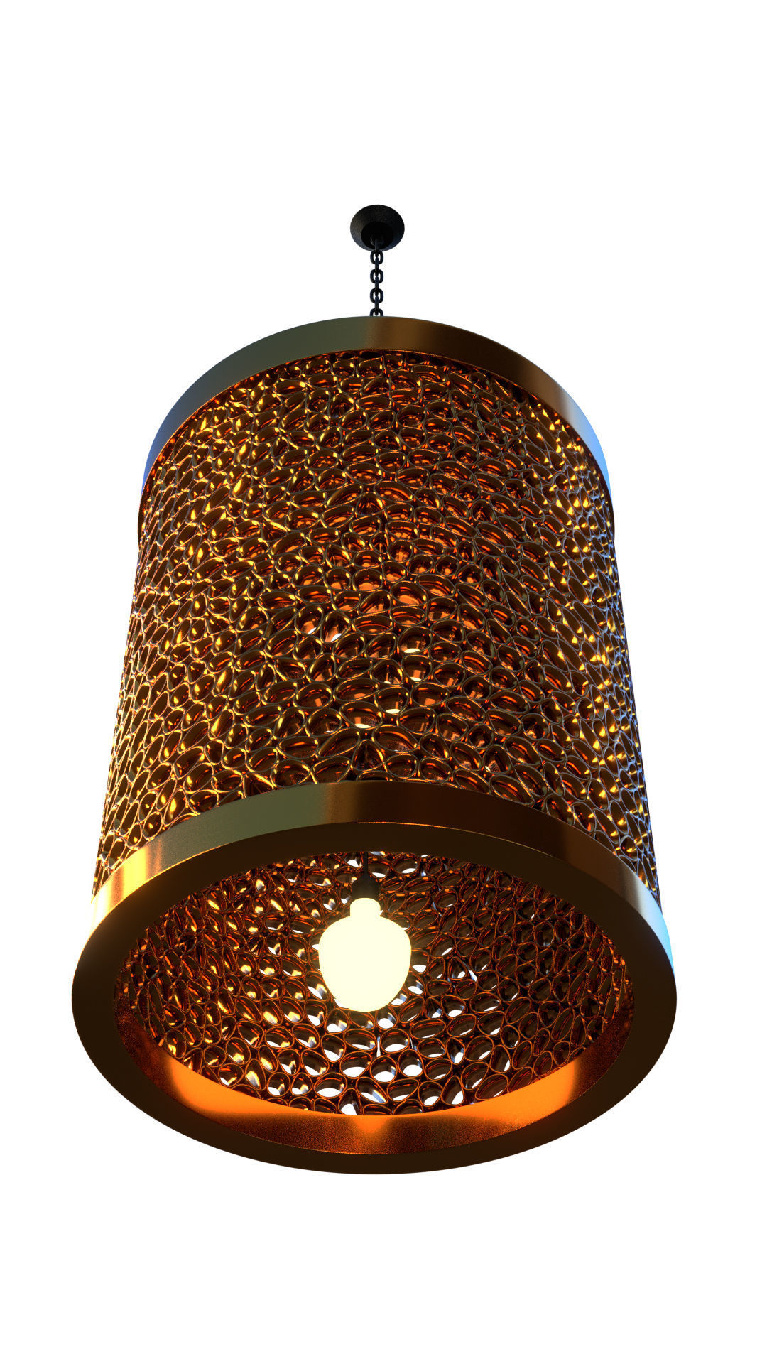 Chandelier Copper Mesh 3D model_8