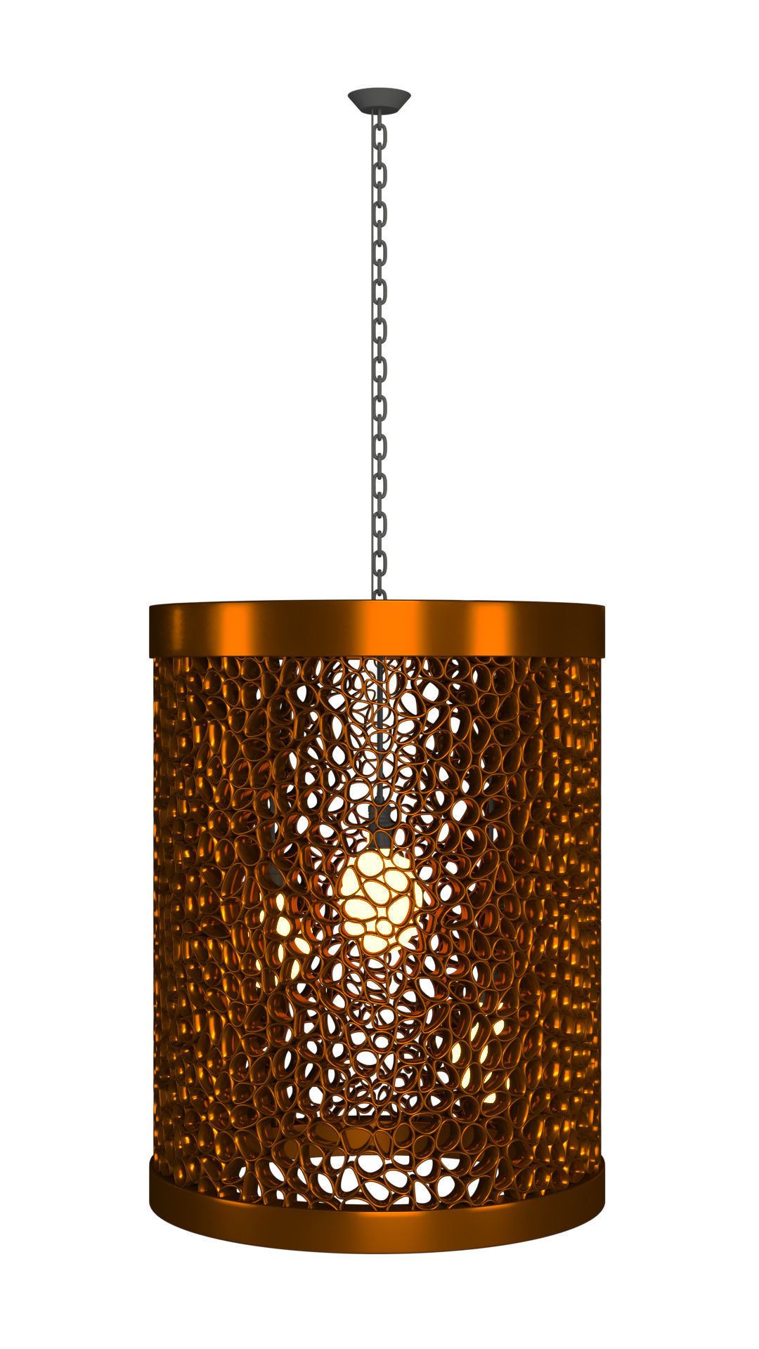 Chandelier Copper Mesh 3D model_7