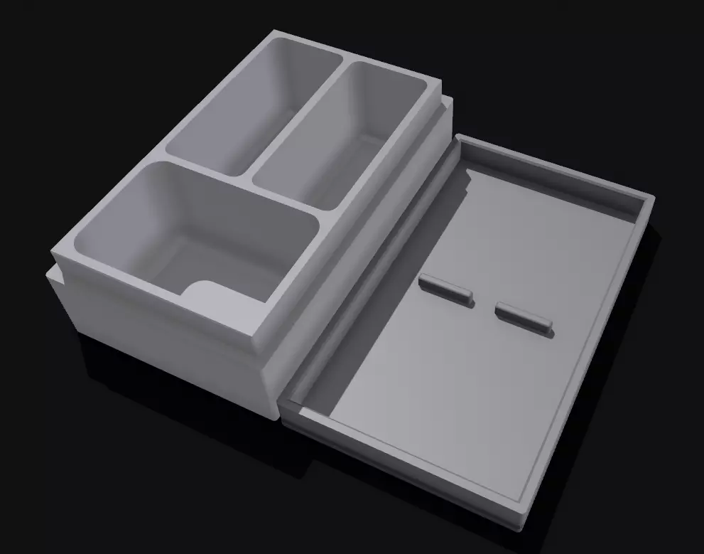 Compartment Box with Lid 3D print model_0