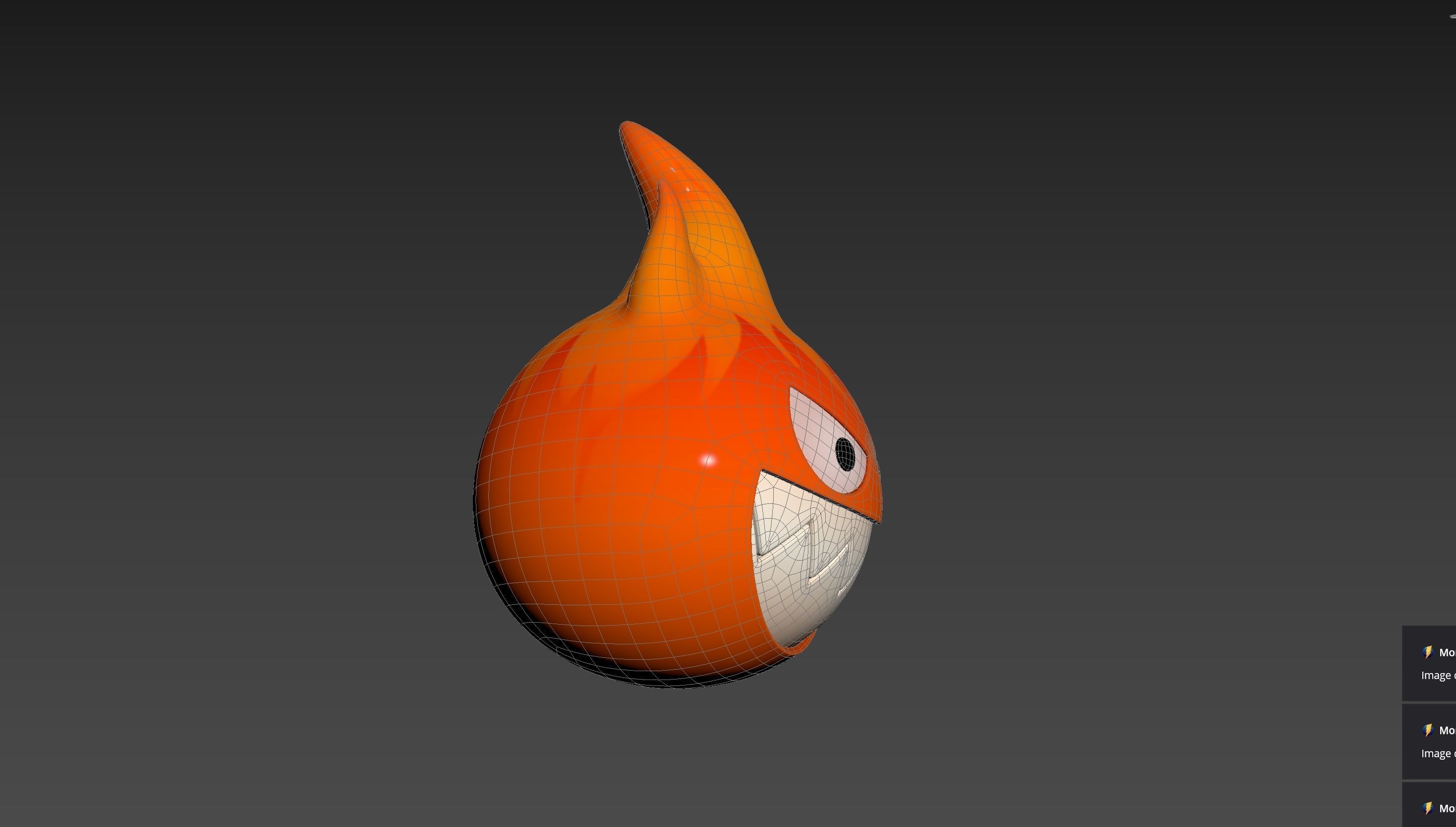 Character242 Flame Monster 3D model_16