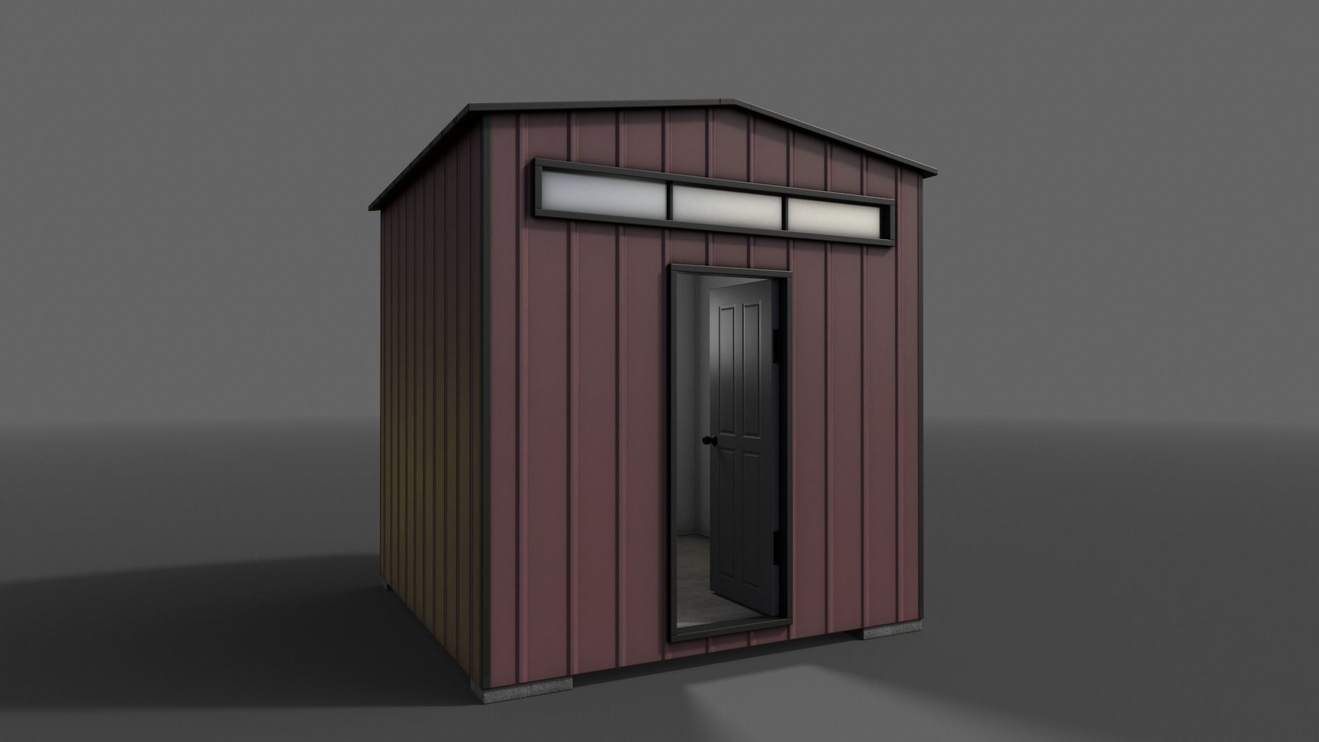 PBR Shed House B V2 Low-poly 3D model_3
