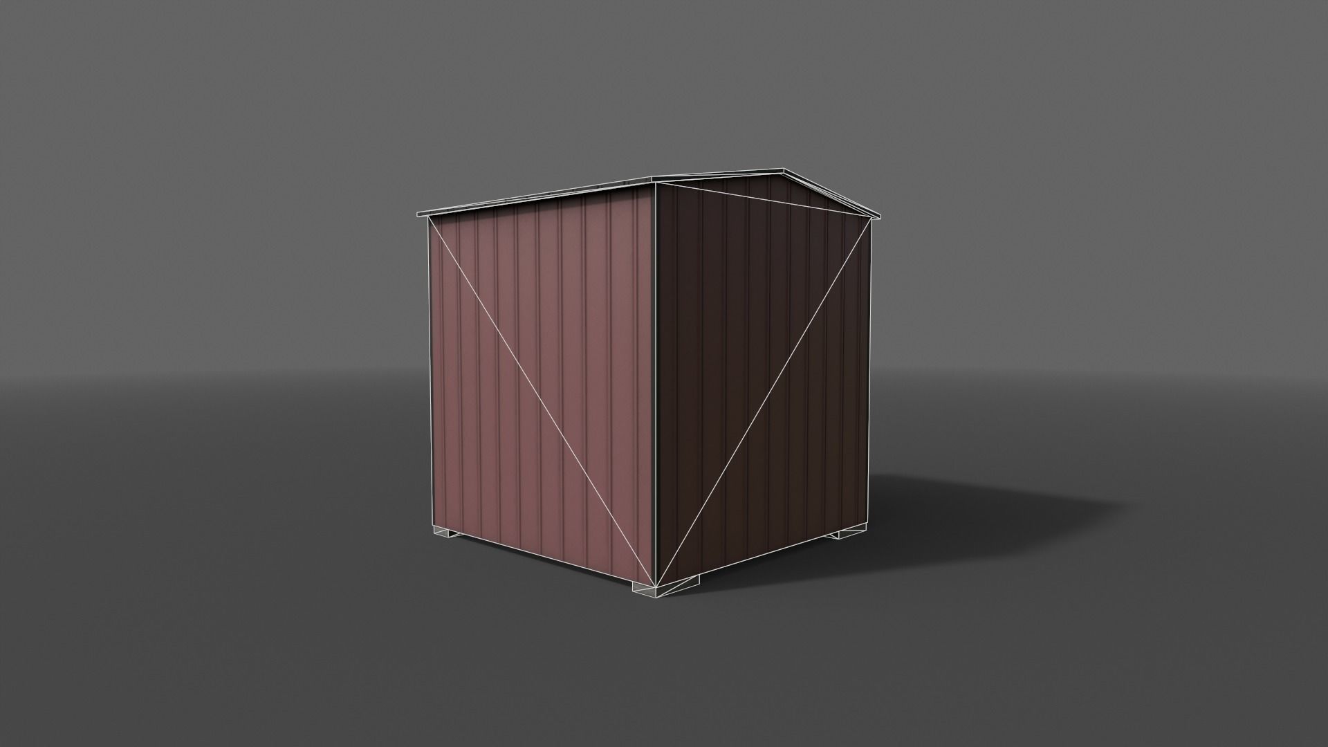 PBR Shed House B V2 Low-poly 3D model_18
